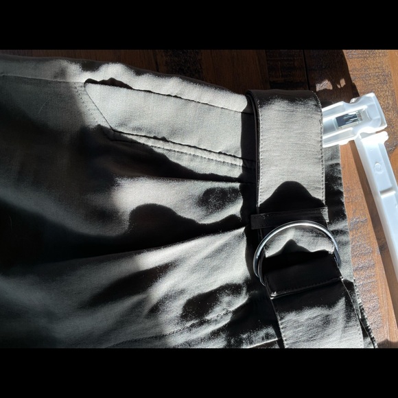 Army Green Belted Trousers w/pockets - Picture 5 of 12